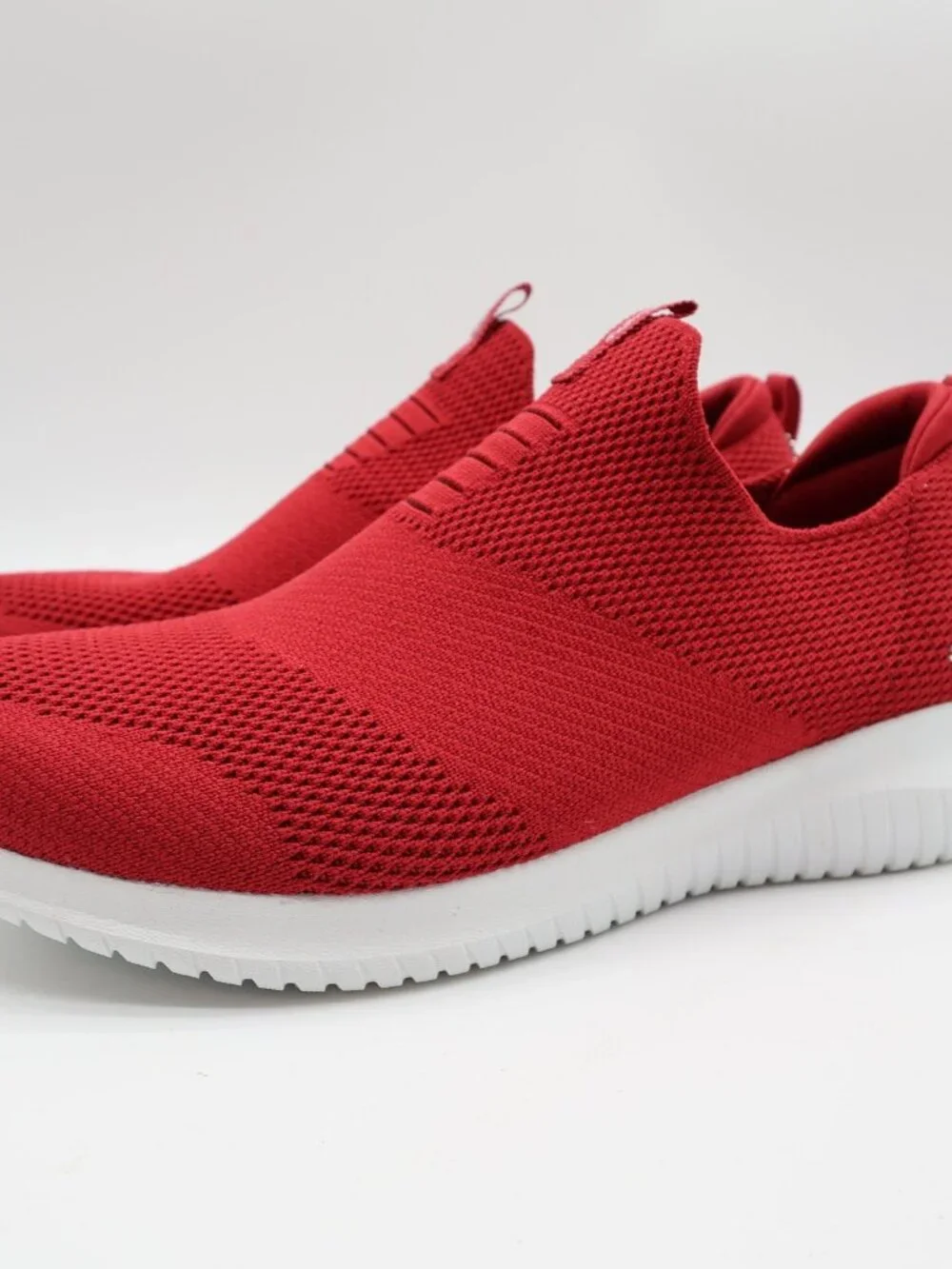 Skechers Ultra Flex First Take Women's Red Slip-On Sneakers Size 9